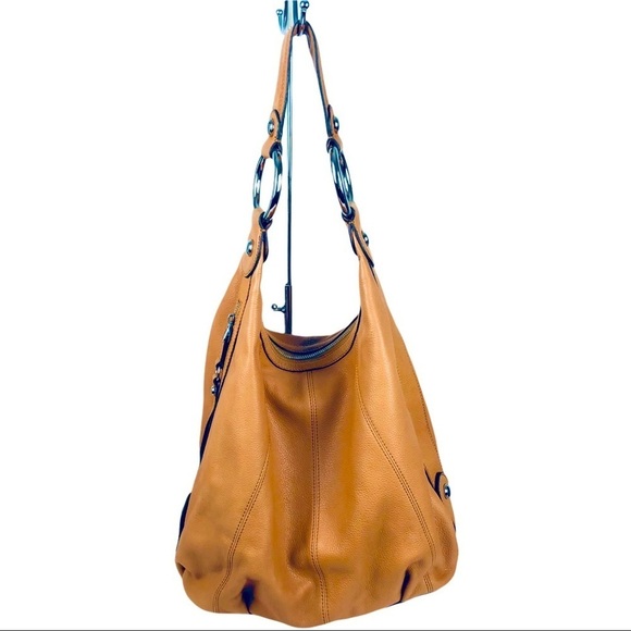 b. makowsky Handbags - 𝅺B Makowski Carmel Color Leather Hobo